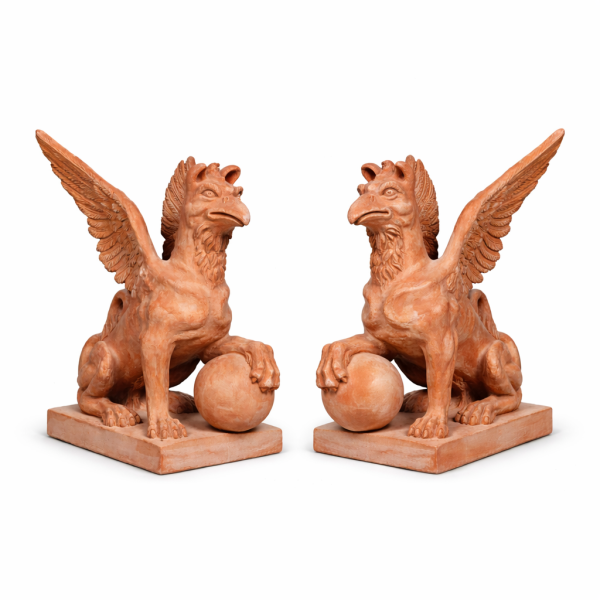 Greif Statue aus Terracotta Impruneta – 73 cm hoch, frostfest bis -30°C